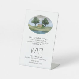 Elegant Business Guest WIFI Reclamebord Met Voetstuk
