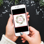 Elegant Business Krans Waterverf Kerst Feestdagenkaart