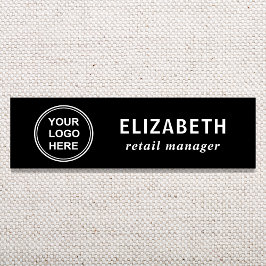 Elegant Business Logo Black Naamplaatje