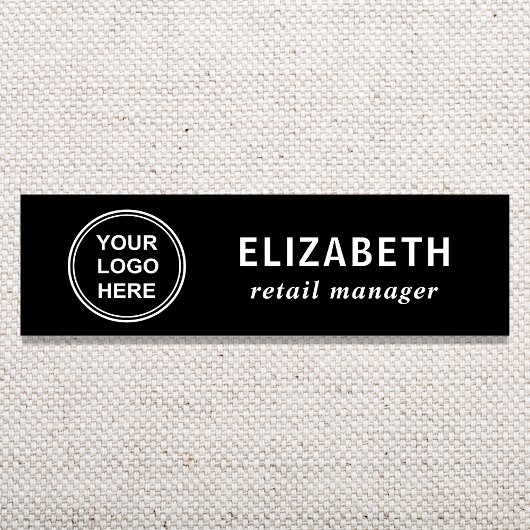 Elegant Business Logo Black Naamplaatje