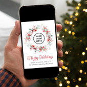 Elegant Business Logo Corporate Christmas Feestdagenkaart