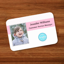 Elegant Business Logo Corporate Employee Photo ID Naamplaatje