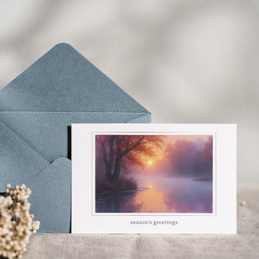 Elegant Business Logo Corporate Holiday Card Feestdagen Kaart