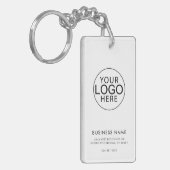Elegant Business Logo Corporate QR Code Custom Sleutelhanger (Voorkant Links)