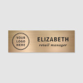 Elegant Business Logo Gold Naamplaatje (Voorkant)