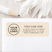 Elegant Business Logo Return Address Etiket (Insitu)