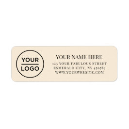 Elegant Business Logo Return Address Etiket