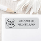 Elegant Business Logo Return Address Etiket (Insitu)