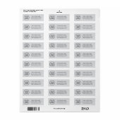 Elegant Business Logo Return Address Etiket (Full Sheet)