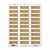 Elegant Business Logo Return Address Etiket (Full Sheet)