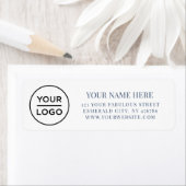 Elegant Business Logo Return Address Etiket (Insitu)