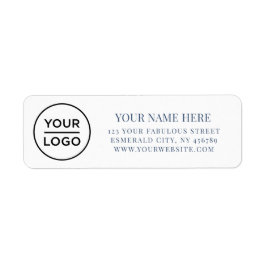 Elegant Business Logo Return Address Etiket