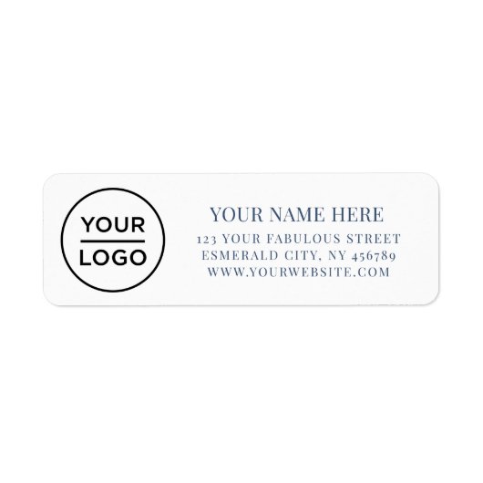 Elegant Business Logo Return Address Etiket (Voorkant)