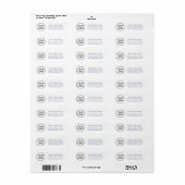 Elegant Business Logo Return Address Etiket (Full Sheet)