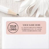 Elegant Business Logo Return Address Etiket (Insitu)