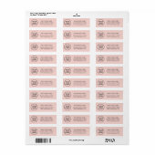 Elegant Business Logo Return Address Etiket (Full Sheet)