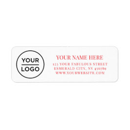 Elegant Business Logo Return Address Etiket