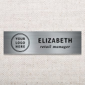 Elegant Business Logo Silver Naamplaatje