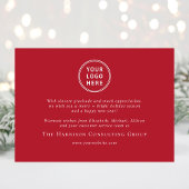 Elegant Business Logo Vrolijk Kerstrood Folie Feestdagenkaart