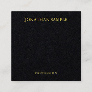 Elegant Business Modern Minimalist Premium Black Vierkante Visitekaartje