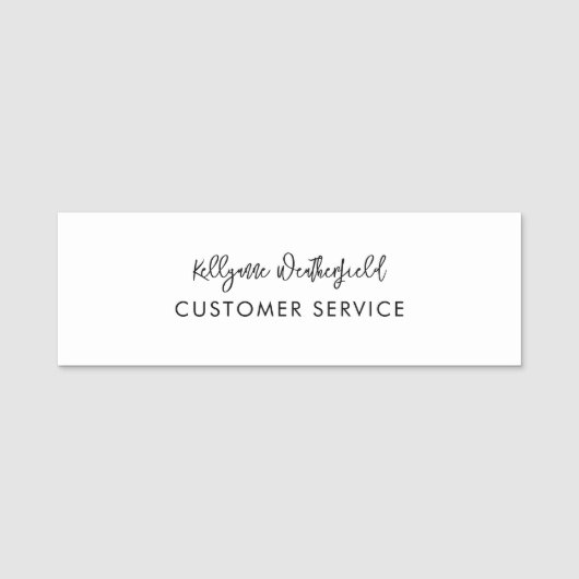 Elegant Business Modern Service Personnel Naamplaatje (Voorkant)