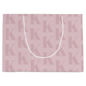 Elegant Business Monogram Paars Groot Cadeauzakje (Voorkant)