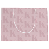 Elegant Business Monogram Paars Groot Cadeauzakje (Achterkant)