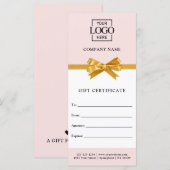 Elegant Business Personalized Gift Certificate (Voorkant / Achterkant)