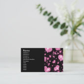 Elegant Business Pink Glitter Hearts Visitekaartje (Staand voorkant)