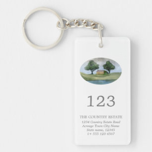 Elegant Business Property Room Number QR Code Sleutelhanger