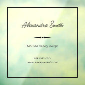 Elegant Business Salon Naam Lijst Zwart Raamsticker (Vel 3)