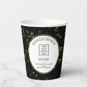 Elegant Business Shower Logo Papieren Bekers (Achterkant)