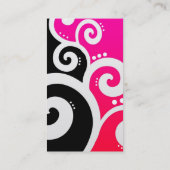 Elegant Business Swirls Pink Visitekaartje (Achterkant)