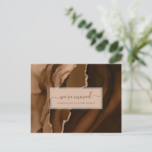 Elegant Business We hebben Gold Gemstone verplaats Briefkaart (Staand voorkant)