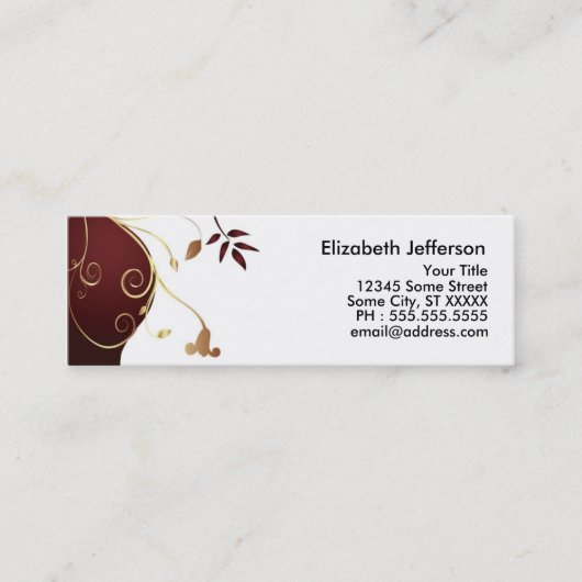 Elegant BusinessCard Mini Visitekaartje (Voorkant)