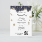 Elegant Bussines - Uitnodiging voor Kerstmis (Staand voorkant)