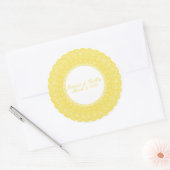 Elegant buttercup gele kant aangepaste sticker (Envelop)