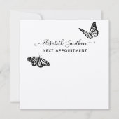 Elegant Butterflies Aesthetician Appointment Card Notitiekaartje (Voorkant)