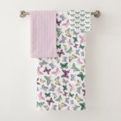 Elegant Butterflies Bath Towel Set Bad Handdoek (Insitu)