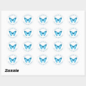 Elegant Butterflies BEDANKT voor de aankoop CUSTOM Ronde Sticker (Vel)
