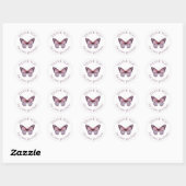 Elegant Butterflies BEDANKT voor de aankoop CUSTOM Ronde Sticker (Vel)