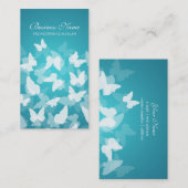 Elegant Butterflies Blue Professional Visitekaartje (Voorkant / Achterkant)