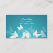 Elegant Butterflies Blue Professional Visitekaartje (Achterkant)