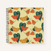 Elegant Butterflies en Leaves Pattern | Notitieboek (Voorkant)