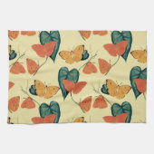 Elegant Butterflies en Leaves Pattern | Theedoek (Horizontaal)