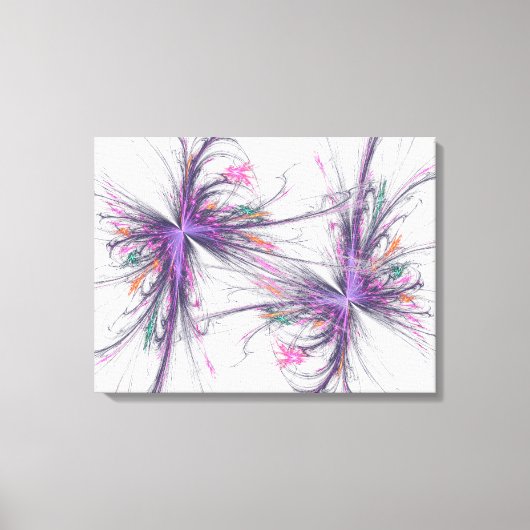 Elegant Butterflies Fractal Wrapped Canvas (Voorkant)