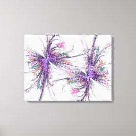 Elegant Butterflies Fractal Wrapped Canvas Afdruk