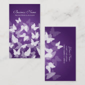 Elegant Butterflies Paars Professional Visitekaartje (Voorkant / Achterkant)