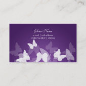 Elegant Butterflies Paars Professional Visitekaartje (Achterkant)