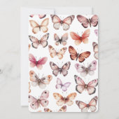 Elegant Butterflies Vrijgezellenfeest CUSTOM Kaart (Achterkant)